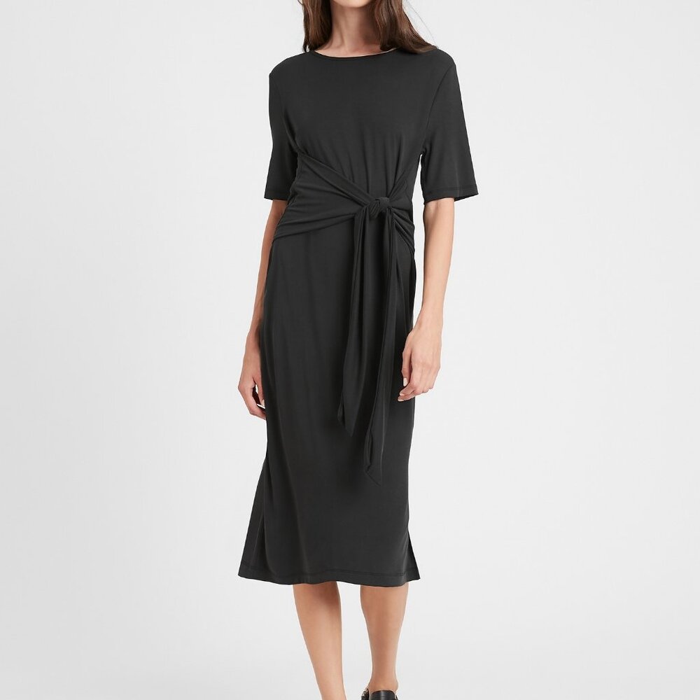 Banana Republic Modal Twist Tie Front Dress - Picture 1 of 3